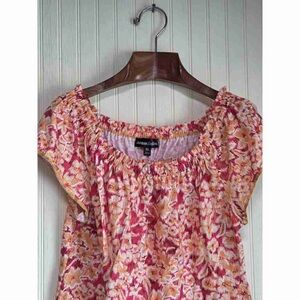 American Colors Women's Top - Red and Yellow Floral